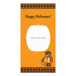 Happy Halloween Pumpkin Bear Photo Card photo cards