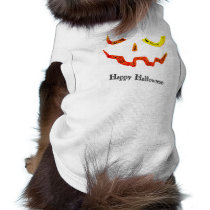 Happy Halloween Pumpkin Face Doggie Tshirt