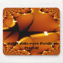 Happy Halloween Pumpkin Fractal Mousepads