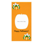 Happy Halloween Pumpkin Ghost Photo Card photo cards