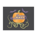 Happy Halloween Pumpkin postcards