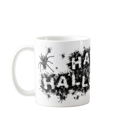 Happy Halloween Spider Mug by ginismagic