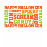 Happy Halloween Stylish Text Art t-shirts
