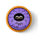 Happy Halloween Toon Spider buttons