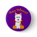 Happy Halloween Westie Devil buttons