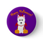 Happy Halloween Westie Devil buttons