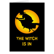 Happy Halloween Witch is in Greeting Card