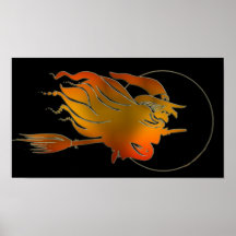 Happy Halloween Witch Print