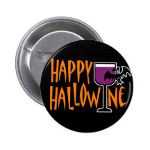 Happy Hallowine Buttons