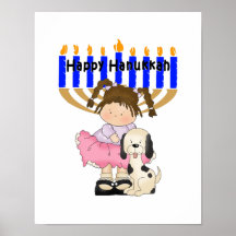 Happy Hanukkah Friends Poster