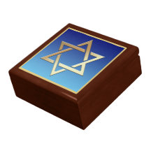 Happy Hanukkah Golden Magen David Keepsake Boxes