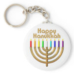 Happy Hanukkah Menorah keychains
