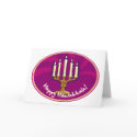Happy Hanukkah Menorah - Purple cards