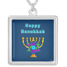 Happy Hanukkah Pendants