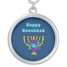 Happy Hanukkah Custom Necklace