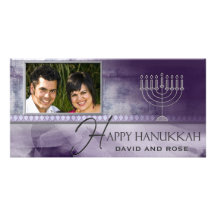 HAPPY HANUKKAH  Photo Greeting Card template
