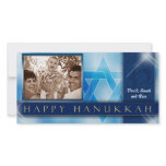 Happy Hanukkah Photo Greeting Card template photo cards