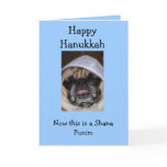 Happy Hanukkah Pug card