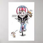 Happy Harry & Hooch the cat (Bikers?) Poster