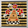 Happy Hearts N Flowers Bee Hive Poster