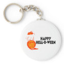 Happy HELL-o-ween keychains