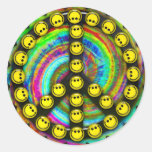 Happy Hippie Smiley Peace Stickers