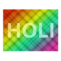 happy holi : festival of colour and spring postcards
