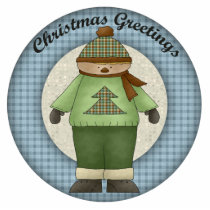 Happy Holiday Boys Ornament Photo Cut Outs