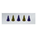 Happy Holiday Purple and Gold Christmas Tree Tags business cards