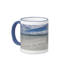 Happy Holiday Written On Eilogarry Beach Coffee Mug