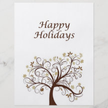 Happy Holidays Autumn Tree Flyer
