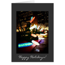 Happy Holidays Card - Holiday Lights - New York