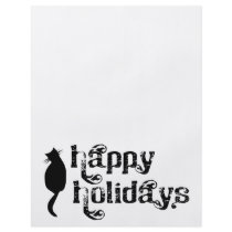 Happy Holidays Cat Silhouette