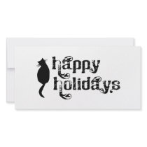Happy Holidays Cat Silhouette