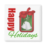 Happy Holidays Christmas Bells magnets