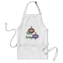Happy Holidays Christmas Decorations Apron