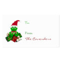 Happy Holidays Christmas Frog Gift Tags business cards
