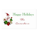 Happy Holidays Christmas Snowman Gift Tags business cards