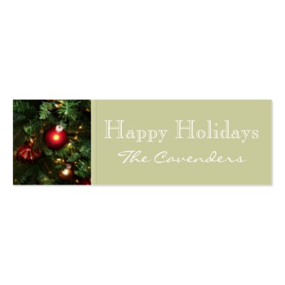 Happy Holidays Christmas Tags Business Card Template by HolidayFun