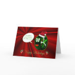 Happy Holidays Christmas tyre santa hat cards
