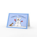 Happy Holidays Corgi Christmas Card