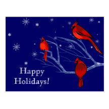 Happy Holidays. Customisable Christmas Postcards
