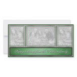 Happy Holidays Elegant Modern Green photo cards