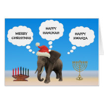 Happy Holidays Elephant cards