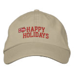 Happy Holidays Embroidered Hat embroidered hats