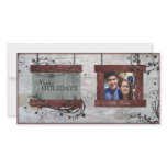 Happy Holidays Family Photo Card - Barn Board photo cards