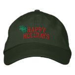 Happy Holidays Frog Embroidered Hat embroidered hats