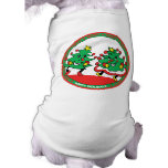 Happy Holidays Funny Dancing Christmas Trees pet clothing