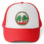 Happy Holidays Funny Dancing Christmas Trees hats