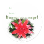 Happy Holidays Gift Tag Stickers